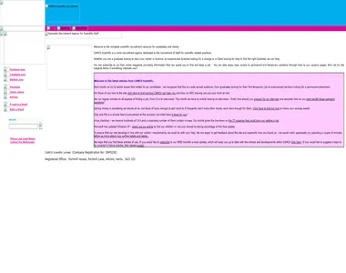 camcoscientific.co.uk homepage in 2008