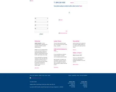 camcoscientific.co.uk homepage in 2009