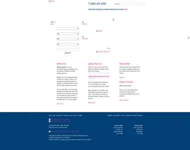 camcoscientific.co.uk homepage in 2011
