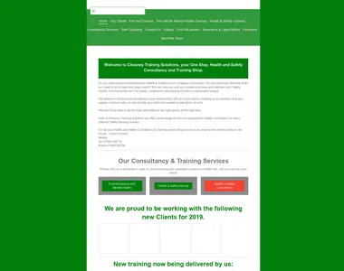chesneytraining.co.uk homepage in 2019