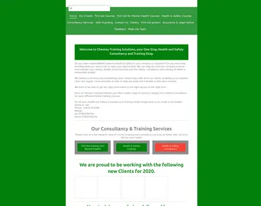 chesneytraining.co.uk homepage in 2024
