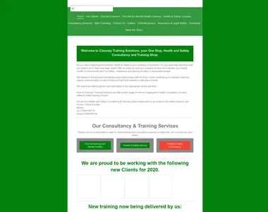 chesneytraining.co.uk homepage in 2025