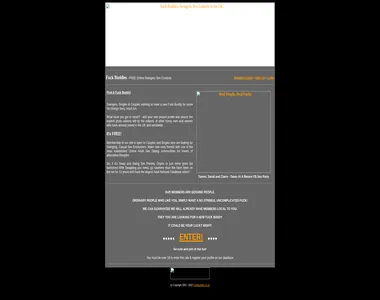 fuckbuddies.co.uk homepage in 2012