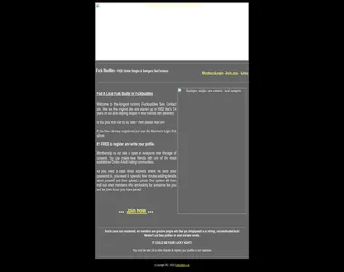 fuckbuddies.co.uk homepage in 2016