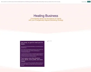 healingbusiness.co.uk homepage in 2022