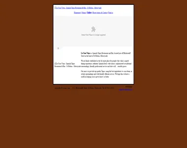 lacasavieja.co.uk homepage in 2009
