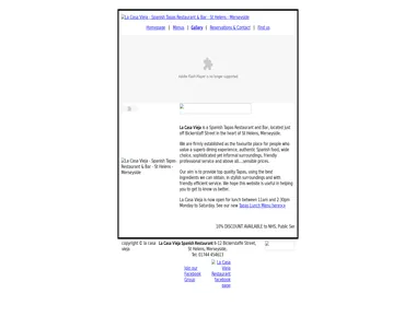 lacasavieja.co.uk homepage in 2012
