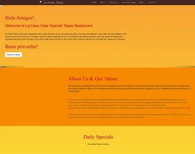 lacasavieja.co.uk homepage in 2018