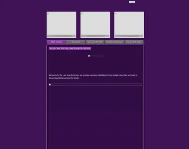 liveeventsgroup.co.uk homepage in 2014