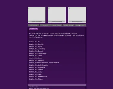 liveeventsgroup.co.uk homepage in 2015