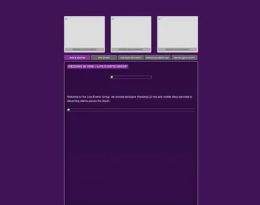 liveeventsgroup.co.uk homepage in 2016