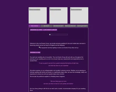 liveeventsgroup.co.uk homepage in 2024